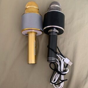 Wireless Karaoke Microphone Set - Gold and Black